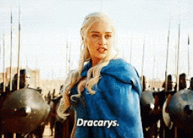 Daenerys says dracarys in front of the unsullied army